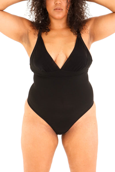 Black Plunge Bodysuit